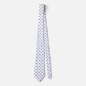 Cravate Coeurs Bleus Sur Blanc (Devant)