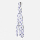 Cravate Coeurs Bleus Sur Blanc (Dos)