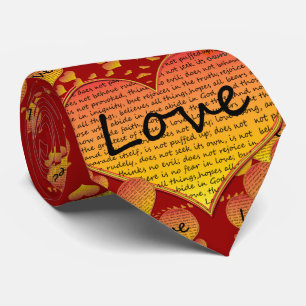 Cravate Cœurs d'amour 1 Corinthiens 13