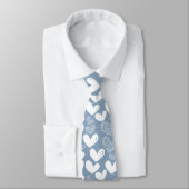 Cravate Cœurs d'amour bleus (Attaché)