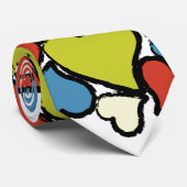 Cravate Coeurs d'amour colorés (Roulé)