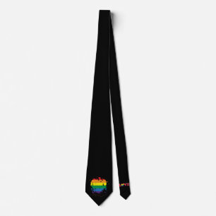 Cravate Coeurs d'amour gay pride