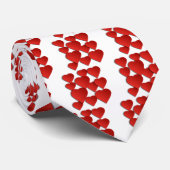 Cravate Coeurs d'amour rouges (Roulé)