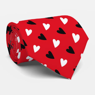 Cravate Cœurs d'amour rouges