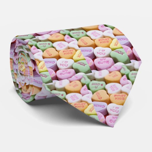 Cravate Coeurs de bonbons (Roulé)