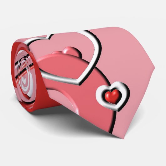 Cravate - coeurs de coeurs de coeurs (Roulé)