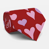 Cravate cœurs de la Saint-Valentin (Roulé)