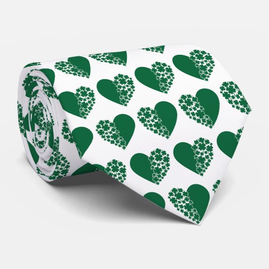 Cravate Coeurs de trèfle (Roulé)