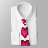 Cravate Coeurs de verre de Valentines (Attaché)