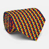 Cravate Coeurs du drapeau de Moldova (Roulé)