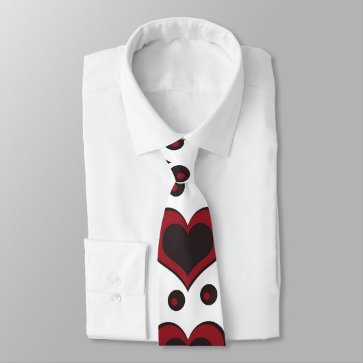 Cravate coeurs élégants (Attaché)