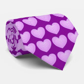 Cravate Coeurs en pastel de lavande sur un arrière - plan (Roulé)