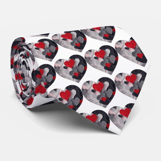 Cravate Coeurs enchantés (Roulé)