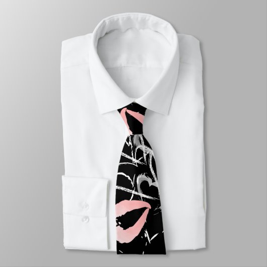 Cravate coeurs et lèvres (Attaché)