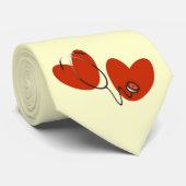 Cravate Coeurs et T-shirts et cadeaux de stéthoscope (Roulé)