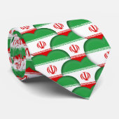 Cravate Coeurs iraniens et drapeau iranien / Iran (Roulé)