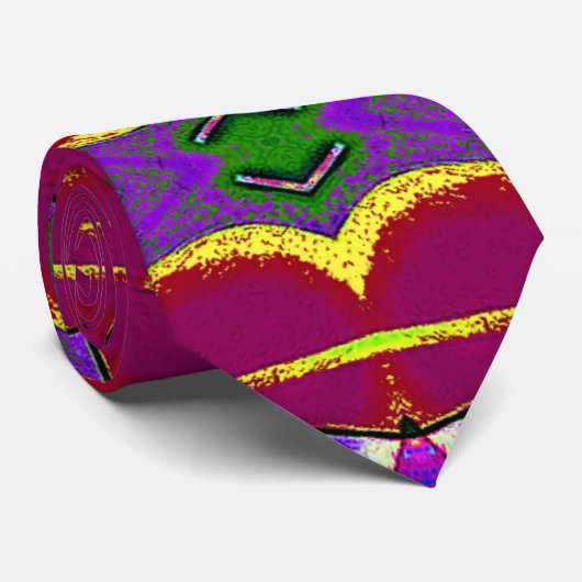 Cravate Coeurs kaléidoscope - Coeurs peignant kaléidoscope (Roulé)