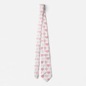 Cravate Cœurs modernes simples rose pêche (Dos)