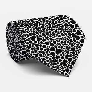 Cravate Coeurs Noirs Et Pois