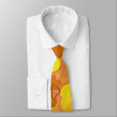 Cravate Coeurs orange (Attaché)