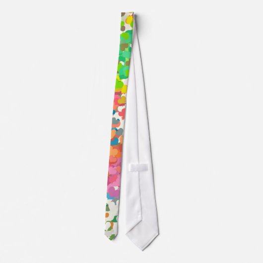 Cravate Coeurs Pastel Confetti (Dos)