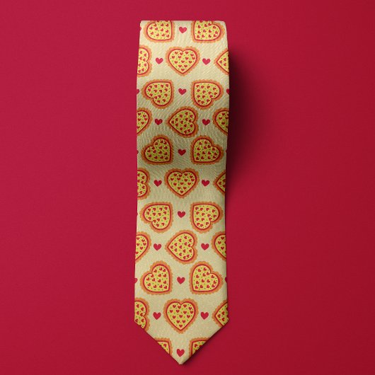 Cravate Coeurs Pizza Plat Amusant Pizza Lover
