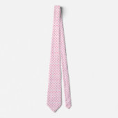 Cravate Coeurs rose et blanc (Devant)