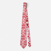 Cravate Coeurs rouge, rose et blanc Valentin (Devant)