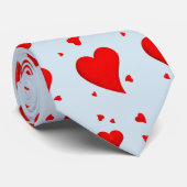 Cravate Coeurs rouges (Roulé)