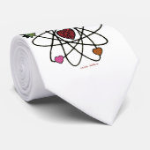 Cravate Coeurs rouges de Saint Valentin atomique (Roulé)