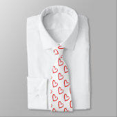 Cravate Coeurs rouges modernes (Attaché)