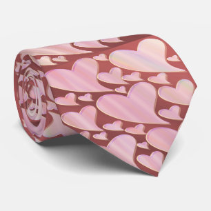 Cravate cœurs rouges, roses, amour, cadeau, cœur, amour, i