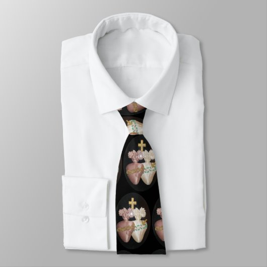 CRAVATE COEURS SACRÉES ET IMMACULÉES (Attaché)