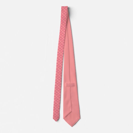 Cravate Coeurs saumons (Dos)