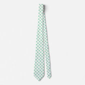 Cravate Coeurs verts sur blanc (Devant)