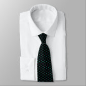 Cravate Coeurs verts sur noir (Attaché)