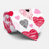 Cravate Coeurs Whimsical Valentine's (Roulé)