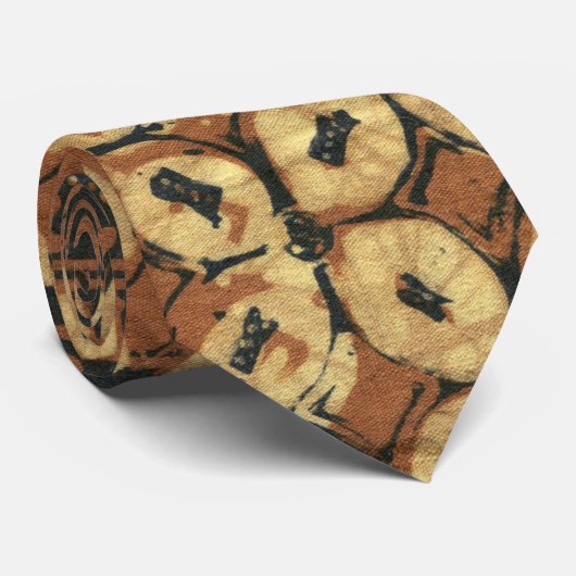 Cravate Coffee Bean Earthy Boho Rustique (Roulé)