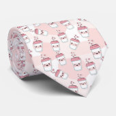 Cravate Coffee Latte Pink Custom Necktie (Roulé)