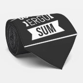Cravate Cogito ergo sum - Latin phrase -noir (Roulé)
