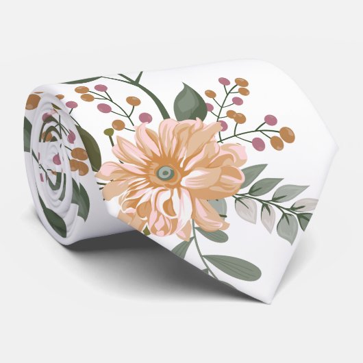 Cravate Col avec motif floral (Roulé)
