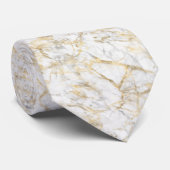 Cravate Col blanc gris marbre motif hommes (Roulé)