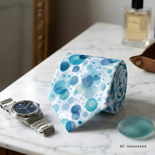 Cravate Col bleu abstrait Liquide Oxygène Cercle Collier