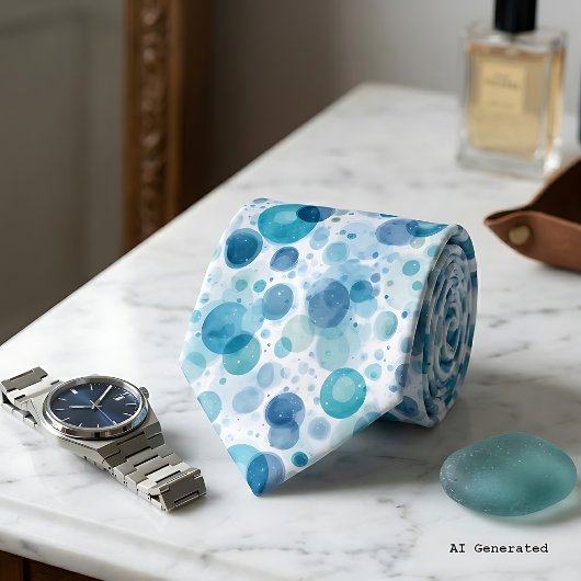 Cravate Col bleu abstrait Liquide Oxygène Cercle Collier