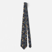 Cravate Col Bleu Indigo Sashiko & Kasuri Patchwork (Devant)