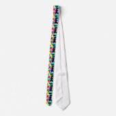 Cravate Col Cramé Motif d'Art Abstrait Funky (Dos)