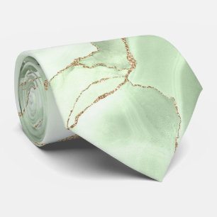 Cravate Col en agate vert sauge