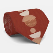 Cravate Col en soie marron à motifs (Roulé)