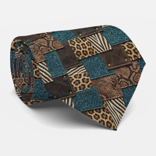 Cravate Col extravagant Motif d'animal sauvage africain