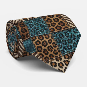 Cravate Col extravagant Motif d'animal sauvage d'Afrique